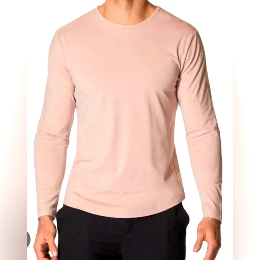 NWOT Cuts AO Long Sleeve Curve Hem Tee Dusty Pink size Large